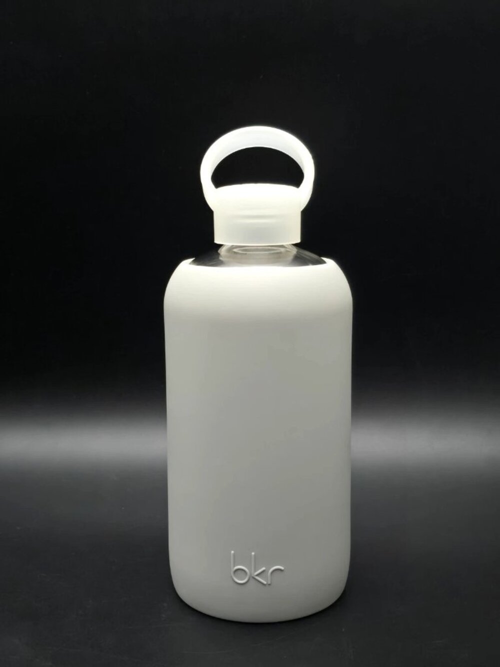 BKR Tutu Pale Gray Ballet Glass & Smooth Silicone Water Bottle 32oz